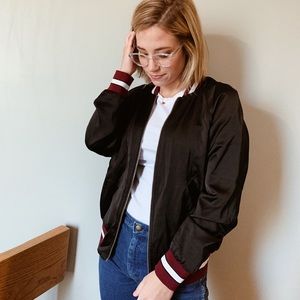 Babaton bomber jacket with sleeve detail